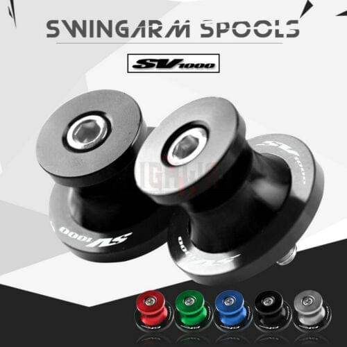 CNC Aluminum Motorcycle Frame Swingarm Sliders Spools Stand Swing Arm Slider Screw For Suzuki SV1000 SV1000S SV 1000 S