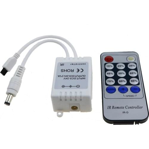 DC12V Led Controller 14Key IR Remote Controller DC5-24V 6A For Led Strip Light With DC Wire IR Dimmer for Led Strip Light DC24V
