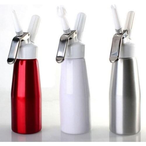 500ml Aluminum Alloy Whipped Cream Dispenser with Three Decorating Nozzles