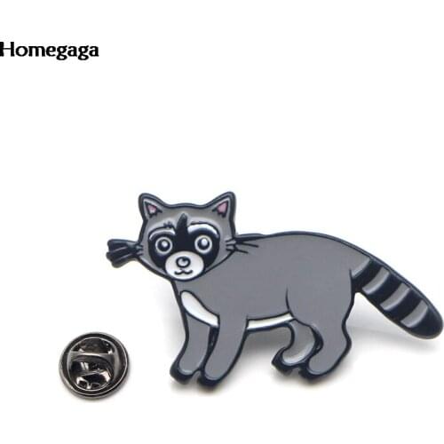 Homegaga Procyon lotor bear Metal Zinc Enamel pins Trendy medal para backpack shirt clothes brooches badges for men women D1850