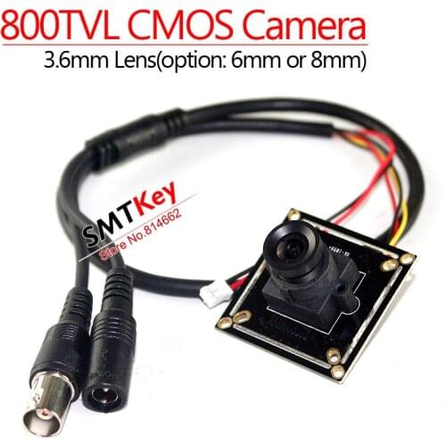HD 800tvl cmos board cctv camera small mini camera +3.6mm lens + cable security camera