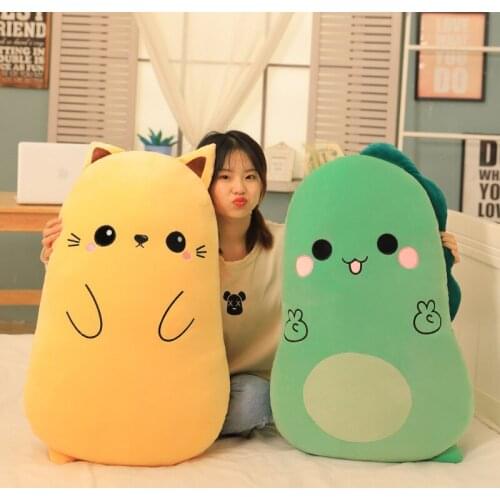 Creative Rabbit Dinosaur Pig Plush Stuffed Soft Toys Sleeping Animals Pillow Children Girlfriend Birthday Gift Kawaii Room Decor