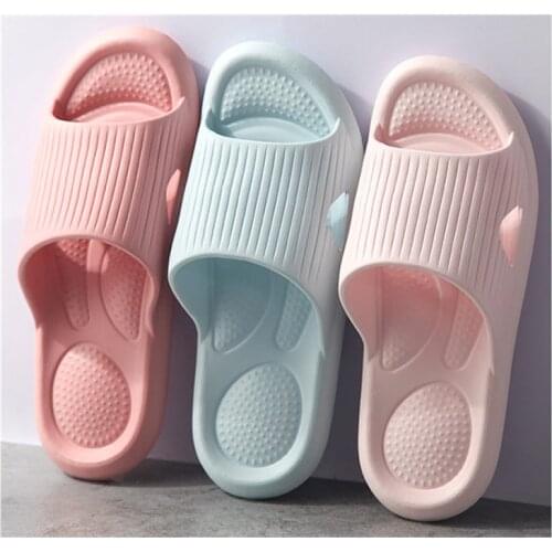 4D Arch Support Massage Home Slippers Men Women Comfortable Hotel Bathroom Non-slip Fashion Simple Couple EVA Damping Slippers