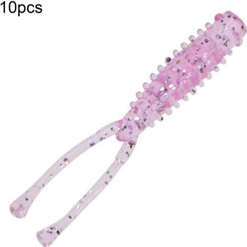 10Pcs/Set 4.2cm Double Tail Soft Lure Bionic Fake Fish Baits Fishing Accessories Sea Fishing Tackle Fittings Bait dropshipping