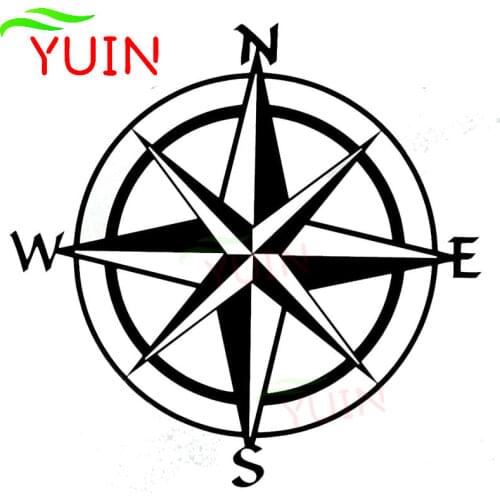Car Sticker Motorcycle Decals Compass Travel Wanderlust Direction NSWE Fashion Decorative Accessories Waterproof Anti-UV Decal