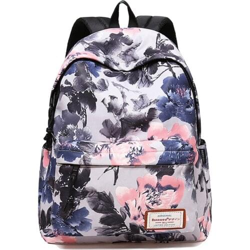 Women Daily Backpack For School Teenager Girls Flowers Printing Travel Backpacks Casual Floral Backpack School Bag mochilas