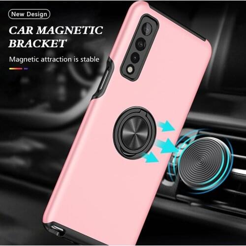 Shockproof Armor Case For LG K52 K51S K41S Cases Cover For LG Stylo 7 Aristo 6 Car Magnetic Ring Holder Matte Covers Bumper Capa
