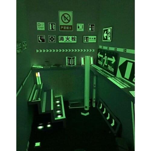 36cm*14cm Self-adhesive Safety Exit Sign For Wall Left Right Direction Arrow Fire Safety Warning Sign 10PCS/lot