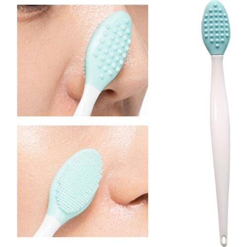 Silicone Face Cleansing Brush Effective Nose Exfoliator Blackhead Removal Soft Deep Cleaning Brush Face Scrub Massager