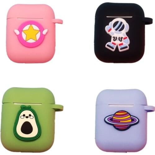 Cartoon Cute silicone Headphone Earphone Case For Apple Airpods 1 2 Accessories cover