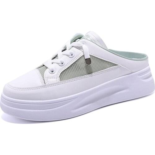 Heighten Sole Slippers Women Summer Breathable Walking Shoes Fashion Casual Ladies Slippers All-Match Brand Flats for Outdoor