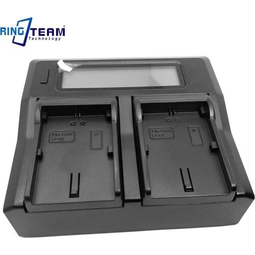 LPE6 LP-E6 Battery Quick Dual Charger with LCD for Canon Digital Cameras EOS 5D Mark 2 3 4 6D 6D2 7D 7D2 60D 60Da 80D XC10
