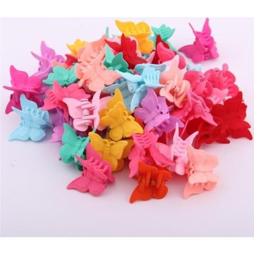 50 Pieces Butterfly Hair Clips Mixed Color Mini Hair Claws Barrettes Clamps Jaw Headwear Hair Styling Accessories Beauty Tools