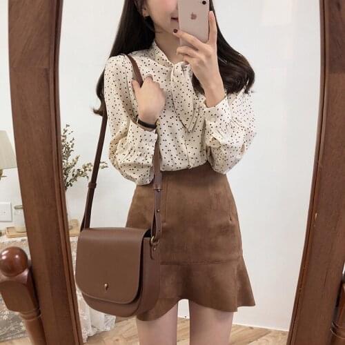 New Buttons Cardigan print Long Sleeve Women Shirt Bow collar Top Black Girls Blouse Plus Size autumn Women Blouses femme Blusas