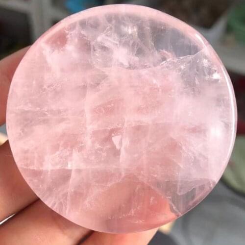 1PC 5-5.5cm Natural Rose Quartz Crystal Heart Chakra Healing Reiki Gem Home Decor, Heat Insulation Pad, DIY gift