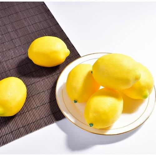 1 Piece Artificial Fruit Lemon EVA Plastic Mini Fake Artificial Fruits Store Decor Artificial Fruits Vegetables Teaching Props