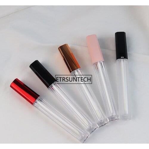 100pcs 5ml Portable Gloss Lip Balm Tubes Container Gloss Lip Wand Bottles Empty Refillable Bottle For Travel F3827