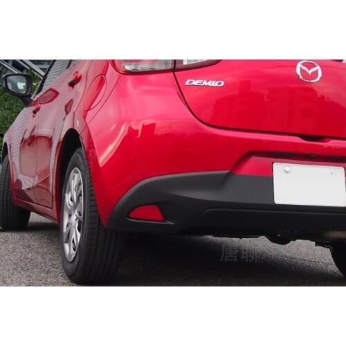 For Mazda 2 Demio 2015 2016 Rear Tail Bumper Side Reflector Cover Trim Red 2pcs