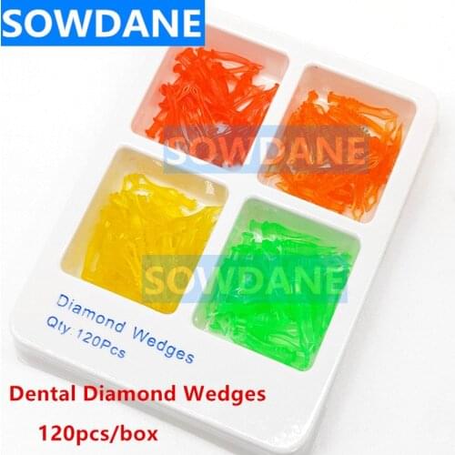 120pcs/box Autoclavable Dental Diamond Wedges Interdental Teeth Wedge Dentist Tools Dental Materials