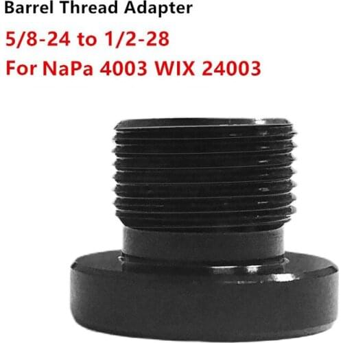 Car Single Core Fuel Filter Thread Adapter Convert 5/8-24 to 1/2-28 For 4003 WIX 24003 Oil Fuel Filter Adapter car accessories