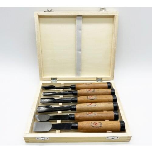 Free Shipping, 6Pcs Woodpecker Dry Hand Wood Carving Tools Chip Detail Chisel set Knives tool