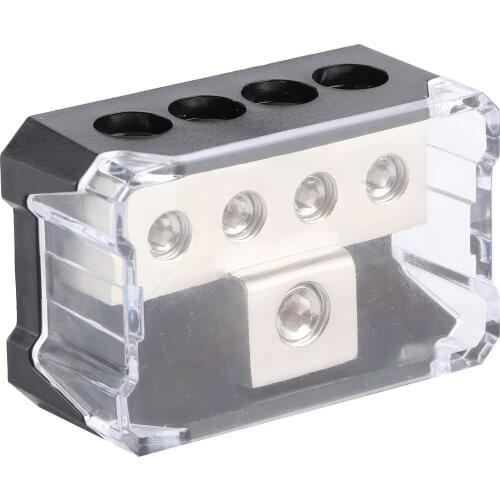 Power Distribution Block 1 Way In 4 Ways Out Car Audio Stereo Amp Splitter Connecting Box Car Circuit Accessories