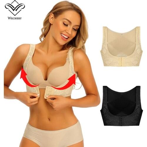 Wechery Push Up Chest Corrective Posture Tops Humpback Body Shoulder Correction Modeling Strap Shapewear Underwear