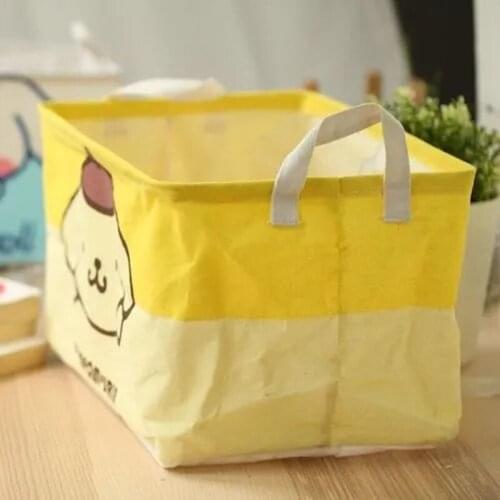 Cute Melody Cartoon Home Storage Basket Waterproof Folding Fabric Desktop Organizing