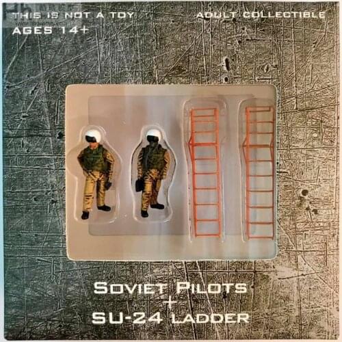 1/72 Soviet Pilots Fighter Plane Ladder Scene With Aircraft Decorations Micro Landscape Scene Model Doll Soldiers Miniatures