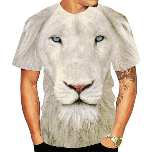 3D mens fashion tiger graphic t-shirt Harajuku short-sleeved shirt t-shirts animal print T shirt plus size T-shirts Tops men