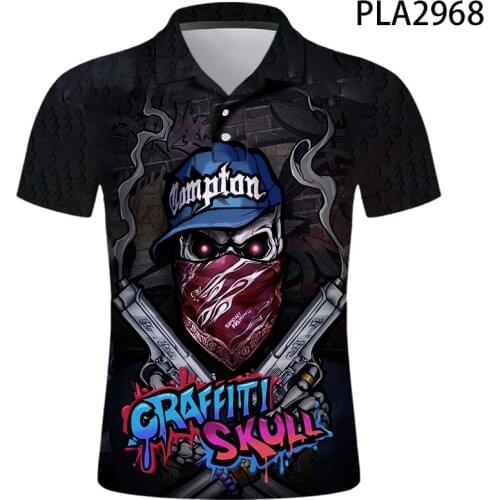 3D Printed Summer Hombre Camisas De Polo Harajuku Tops Men Casual Fashion Short Sleeve Graffiti Streetwear Polo Shirt Cool Ropa