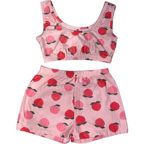 New Women Printed Casual Two Piece Sportswear Set Female Casual Vest Top and Pants Summer Fashion Tracksuit Sexy Bodycon Outfits