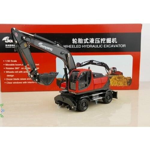 Original factory authentic 1:50 jonyang wheeled hydraulic excavator Construction machinery model for gift, collection
