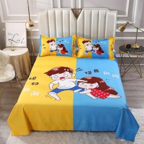 Love You a Million Years Household Sheets Textile Bedding Bed Sheet Bedspread Mattress Section Dust Cover With Pillowcase F0221