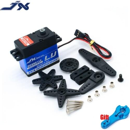 JX servo Waterproof Metal Gear JX DC5821LV 20KG Large Torque Digital Coreless Servo for RC Car Crawler TRX4 baja boat Robot arm