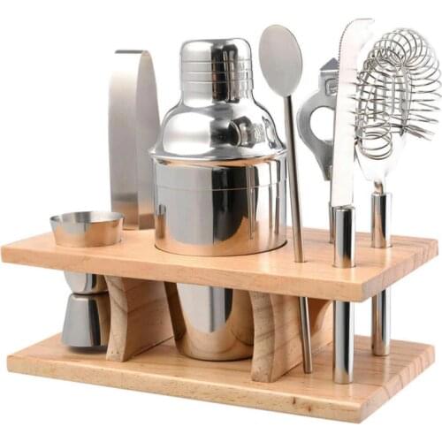 Faroot 5pcs 350ML Stainless Steel Cocktail Hand Shaker Mixer Drink Barkeeper Martini Tool Bar Set Kit Bartender Tool