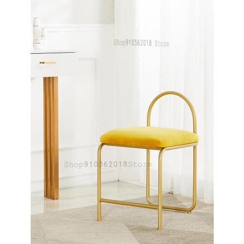 Nordic Ins Net Red Bedroom Backrest Chair Modern Minimalist Makeup Stool Dressing Stool Dressing Table Dressing Table Stool