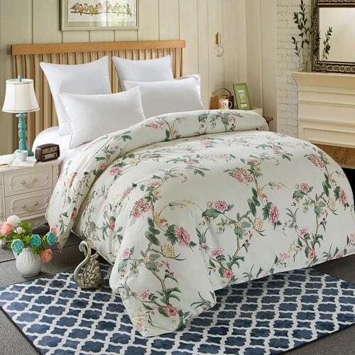 Thick Cotton Quilt Cover Reactive Print Sanding Duvet Cover Home Bedding Twin Full Queen King for Autumn Winter One Piece #255-1