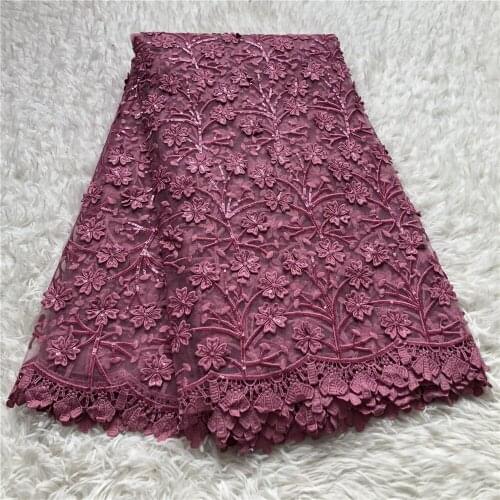 Excellent Women French Net Fabric With Cord Lace Elegant Tulle Material For Sewing Party Dress 5Yards/Lot JL071