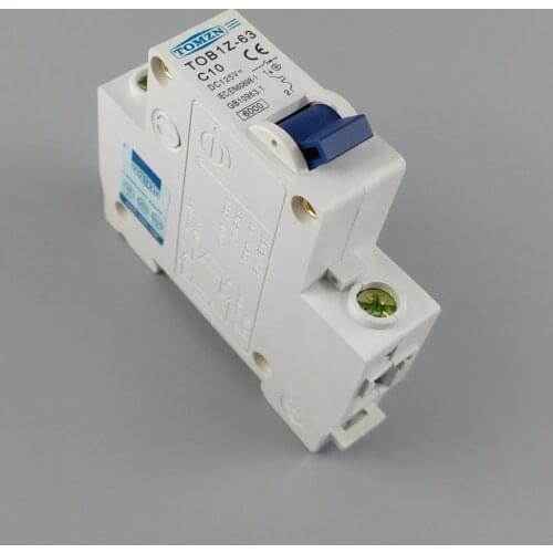 1P 10A DC 125V Circuit breaker MCB C curve