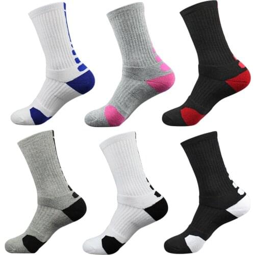 2017 Brand Mens Professional Elite Striped Men Long CoolMax Male Women Compression Thicken Bottom Towel Socks For Men