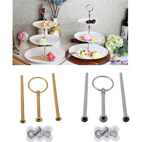 3 Tier Cake Stand Afternoon Tea Wedding Plates Party Tableware New Bakeware Plastic Tray Display Rack Cake Decorating Tools