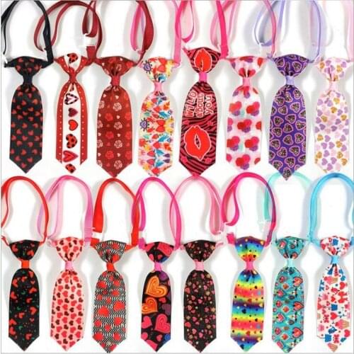 50pic/set 16 color pet Valentines Day tie bow tie cat dog love adjustable small tie collar decorative tie