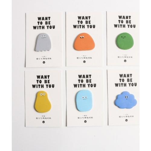 6pcs Sweet Bean Sticky Note Cute Candy Cloud Post Memo Pad Planner Stickers Bookmark Stationery For Office School Supplies H6125