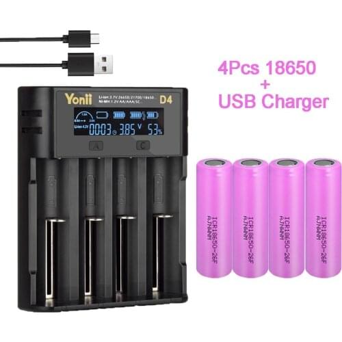 AJNWNM 100% New Original ICR18650 3.7 v 2600mah 18650 Lithium Rechargeable Battery For Flashlight batteries