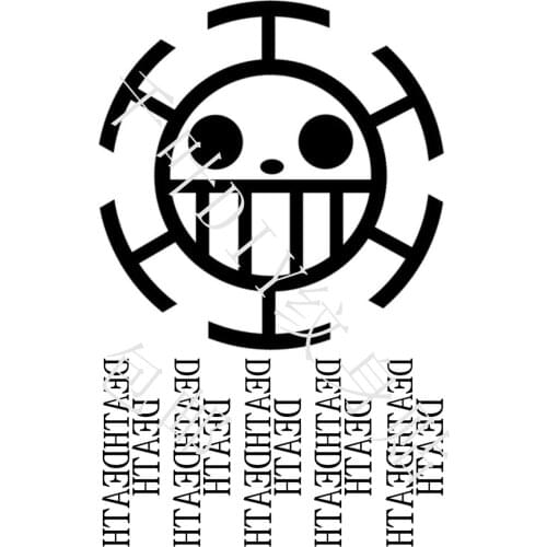 Anime One Piece Trafalgar Law Ace Luffy Nami Waterproof Temporary Transfer Tattoo Sticker Cosplay Accessory Body Art Prop