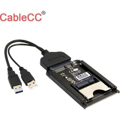 Cablecc SATA 22Pin to USB 3.0 to CFast Card adapter 2.5" Hard Disk Case SSD HDD for PC