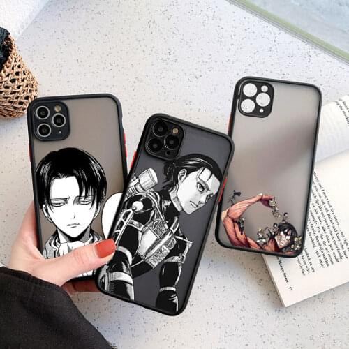 Japanese Anime Attack On Titan Phone Case for iPhone 12 11 Pro Max 12 Mini X XS Max XR 8 7 6 6s Plus Hard Matte Back Cover