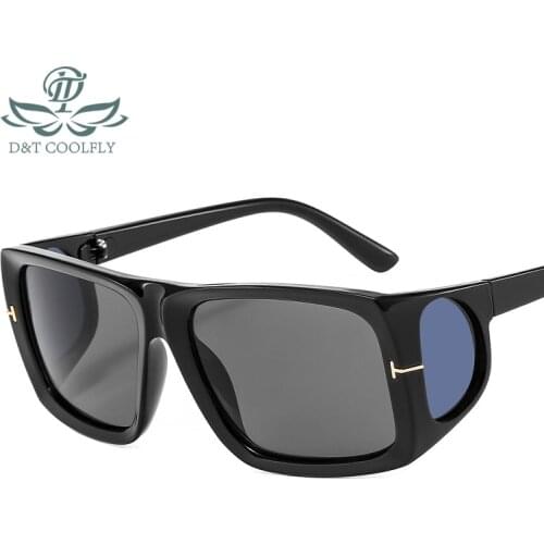 D&T 2021 New Fashion Sunglasses Men Women Goggle Square Rectangle Gradients Lens Hiking Travel Style Brand Designer Luxury UV400