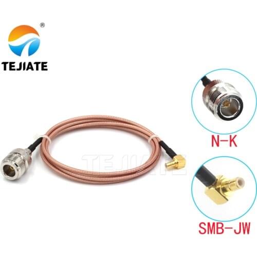 1PCS TEJIATE Adapter Cable N To SMB Type NK Convert SMBJW 8-90CM 1M 1.5M 2M Length Connector RG316 Wire